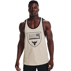 Under Armour Men's Project Rock BSR Flag Tank 1370487 White